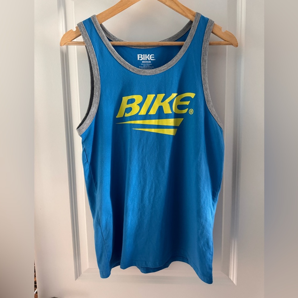 Bike Brand Blue and Yellow Tank Top